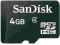 Karta pamięci microSDHC SanDisk, 4 GB, class 6