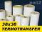 38x38 - Etykiety TERMOTRANSFEROWE - rolka 4600 szt