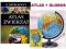 Ilustrowany atlas zwierząt+Globus 220 zoologiczny