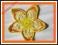 ELEMENTY SZYDELKOWE ;kwiat kwiatek aplikacja 12 cm