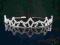 Diadem do włosów ślubny korona ozdoba kol. SREBRNY