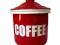 Emaliowany pojemnik COFFEE czerwony