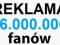 Reklama na Fan Page w Facebook 66.000.000 lubi to!