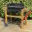 DUŻY  GRILL RECTANGULAR BBQ Z SOSNOWYM STELAŻEM