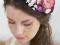 PRZEPIĘKNY FIOLETOWO-RÓŻOWY WIANEK NA GŁOWĘ