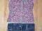 szorty jeansowe Dopodopo; bluzka girl2girl 104-110