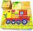 KLOCKI 6 STRONNE, PUZZLE DUŻE drewniane POJAZDY