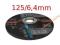 TARCZA 125mm X 6,4 mm DO SZLIFOWANIA METALU silwer