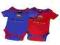 body dziecięce FC Barcelona 2pk NIB 9-12m/74-80cm