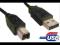 LK3 NOWY KABEL USB 2.0 BLACK A-B M/M 5M HIGH-SPEED