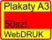 Plakat Plakaty Ulotki ulotka kolor A3 50 szt