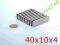 MAGNES 40x10x4 NEODYMOWY   24 sztuki (3,80zł/szt)
