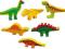 Drewniane FIGURKI  DINOZAURY goki 3 +