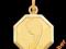 wisiorek złoty medalik ośmiokątny pr585 GRATISY