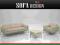 SOFA MARTINI Krem/Ecri MODNY ZESTAW WYPOCZYNKOWY