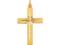 ZŁOTY KRZYŻYK pr.585 KOMUNIA CHRZCINY 23 x 15 mm