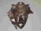 Stara kuta blaszna maska ludowa rękodzieło Głowa