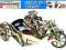 PUZZLE DREWNIANE 3D MOTOCYKL MOTOR Z KOSZEM