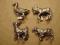 Figurki metalowe z serii zwierzęta 4 szt.