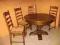 STÓŁ DĘBOWY ROZKŁ. +4 KRZESŁA 100% LITE DREWNO