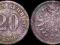 Niemcy, 20 Pfennig 1875 A Niemcy, 20 Pfennig 1875 A