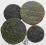 Polska XVIII / XIX w. monety miedziane 4 szt. st.4