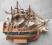 Żaglowiec model-pamiątka 16,5 cm długość Ok. 14,5