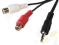 *Kabelek mini jack 3,5mm(m) - 2 x Chinch żeński(f)
