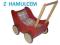 Drewniany wózek dla lalek,pchacz
