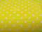 Bawełna 100% żółta w białe kropki 5 mm --- 1mb