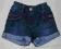 ŚLICZNE SPODENKI SZORTY JEANSOWE 9-10L MISS E-VIE