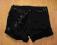 H&amp;M krótkie spodenki czarne wiązane 146 10-11