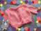 sweter sweterek różowy ręcznie robiony do 62cm
