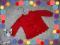 sweter czerwony sweterek handmade do 62cm 3/6msc