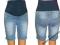 Niebieskie krótkie spodenki ciążowe_ jeans_ r.L