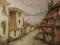 TOSKAŃSKA ULICZKA, AKWARELA ,BCM
