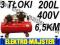 7Sprężarka Kompresor 200l 6,5km 400v 720l 3 Tłoki