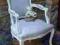 fotel shabby chic bialy stylowy prowansja ludwik