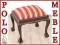 STYLOWY TABORET KRZESŁO PUFA Z MAHONIU IMPORTER