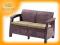 Sofa 2 os CORFU LOVE SEAT RATTAN efekt antrac brąz