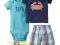 Body bluzka spodenki Carter's Carters 3pc 18m 86cm