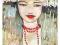 akwarela portret kobieta giclee 22x15cm  fp80