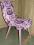 krzesło RETRO UFO fioletowe sowy, lata 70/80 HIT
