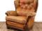 Elegancki skórzany FOTEL w typie Chesterfield!