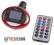 TRANSMITER FM MP3 USB SD WMA 16GB CZERWONY + PILOT