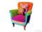 FOTEL STYLOWY KOLOROWY WYGODNY ANTYK LUDWIK