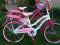rowerek dzieciecy DEISY 20cali piekny rozowy bialy