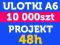 Ulotki a6 10 000 szt. Projekt DARMOWY 10000 @ 48 h