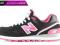 New Balance (574SJB) Czarne Różowe Białe 38