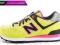 New Balance WL574WGK Neonowe Żółte Różowe 39